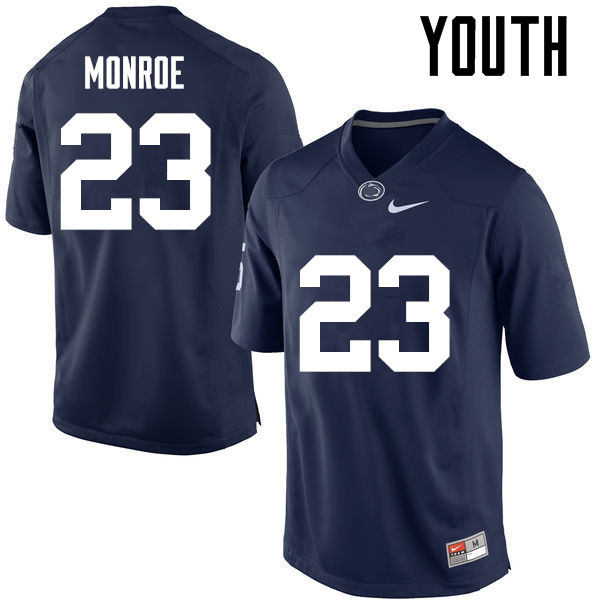 NCAA Nike Youth Penn State Nittany Lions Ayron Monroe #23 College Football Authentic Navy Stitched Jersey KCK7498PZ